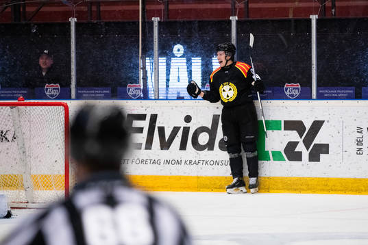 Brynäs Oscar Birgersson jublar