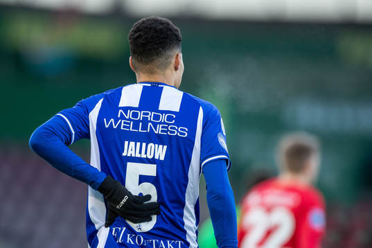 IFK Göteborgs Alexander Jallow har ont i ryggen