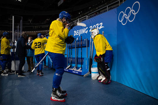 Goaltender Agnes Åker of Sweden