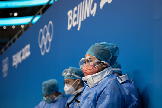 Medical personel in personal protective gear