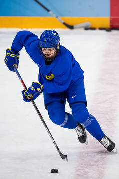 Johanna Fällman of Sweden women's ice hockey team