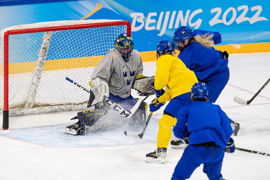 Goaltender Ida Boman of Sweden women's ice hockey team