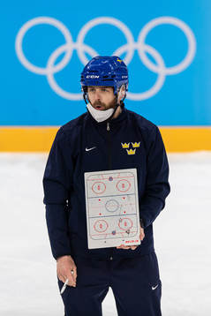 Head coach Ulf Lundberg of Sweden women's ice hockey team