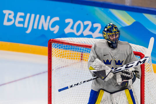 Goaltender Ida Boman of Sweden women's ice hockey team