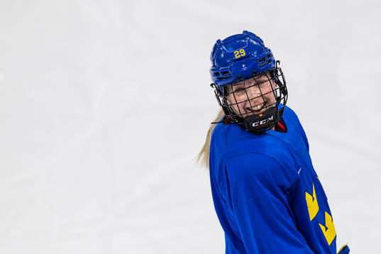 Olivia Carlsson of Sweden women's ice hockey team