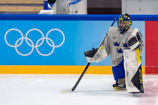 Goaltender Ida Boman of Sweden women's ice hockey team