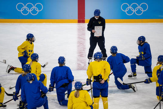 Head coach Ulf Lundberg of Sweden women's ice hockey team