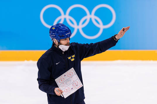 Head coach Ulf Lundberg of Sweden women's ice hockey team