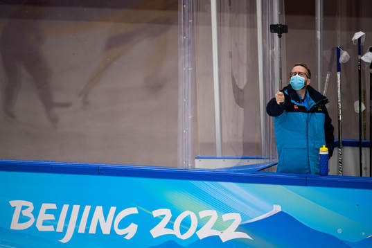 Linus Hugosson, press officer, of Sweden women's ice hockey