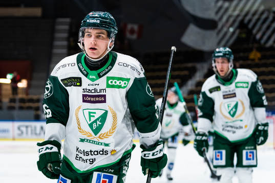 Färjestads Joel Nyström jublar