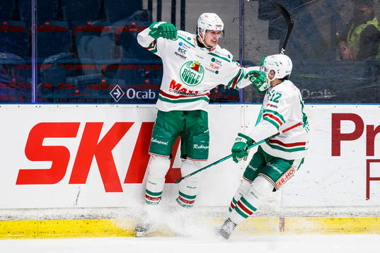 Rögles Adam Edström jublar