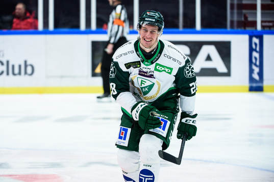 Färjestads Mattias Göransson jublar