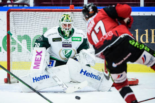 Färjestads målvakt Dominik Furch