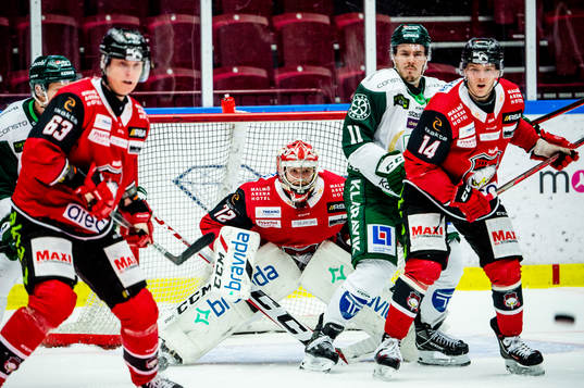 Malmö Redhawks Fredrik Händemark, målvakt Daniel