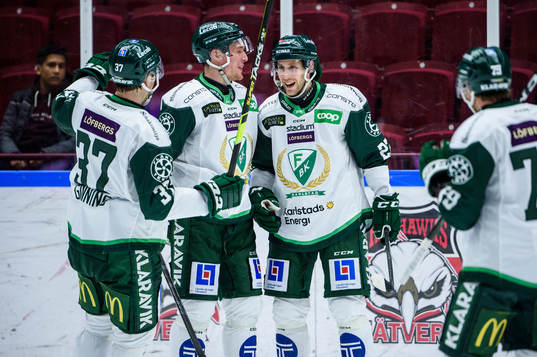 Färjestads Per Åslund jublar