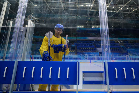Marcus Krüger of the Swedish national men's ice hockey