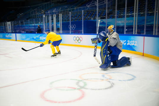 Goaltender Magnus Hellberg of the Swedish national men's