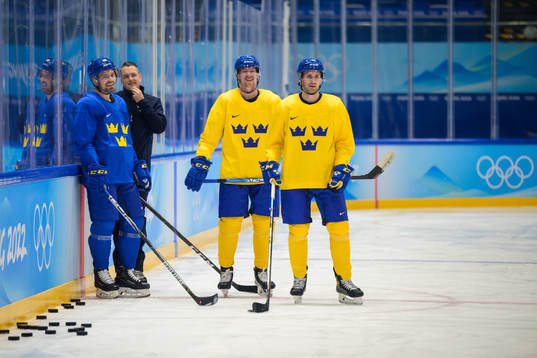 Anton Lander, scouting coach Tomas Montén, Joakim