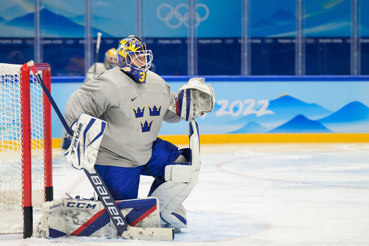 Goaltender Lars Johansson of the Swedish national men's ice
