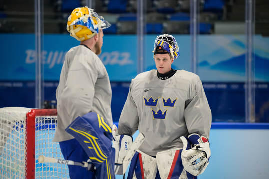 Goaltender Lars Johansson of the Swedish national men's ice