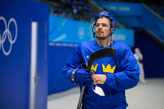 Anton Lander of the Swedish national men's ice hockey team