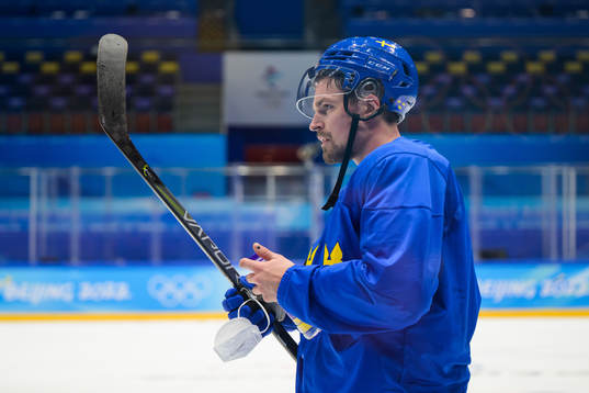 Anton Lander of the Swedish national men's ice hockey team