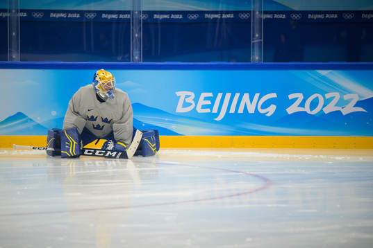 Goaltender Magnus Hellberg of the Swedish national men's