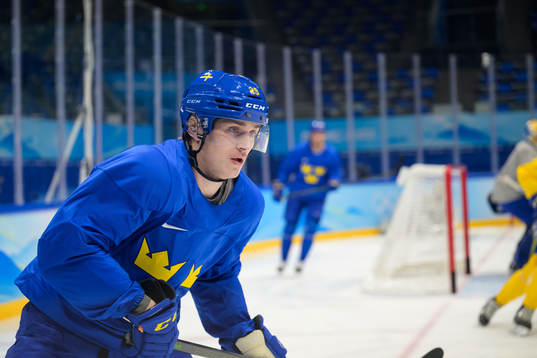 Pontus Holmberg of the Swedish national men's ice hockey