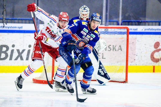 Timrås Viktor Lodin och Växjös Hardy Häman Aktell