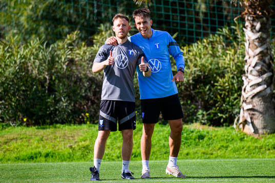 Fystränare Mark Read och Jonas Knudsen