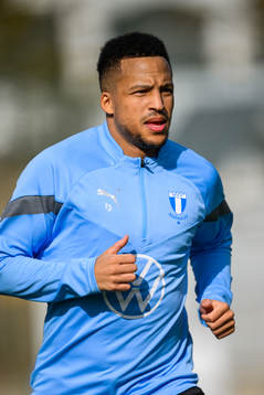 under en fotbollsträning med Malmö FF