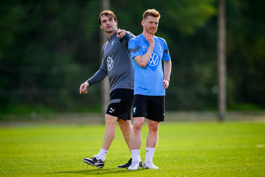 Tränare Milos Milojevic och Anders Christiansen