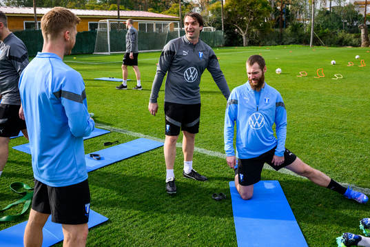 Tränare Milos Milojevic och Jo Inge Berget