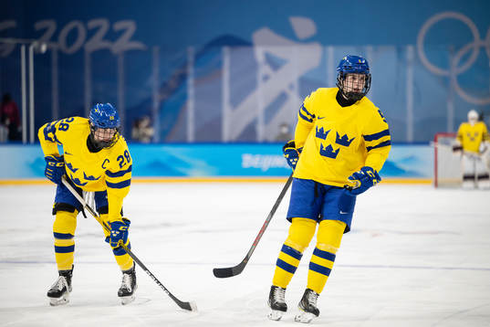 Michelle Löwenhielm and Johanna Fällman of Sweden in the
