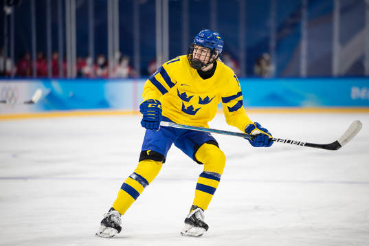 Josefin Bouveng of Sweden in the women’s ice hockey