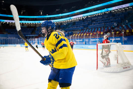 Felizia Wikner-Zienkiewicz of Sweden looks dejected in the