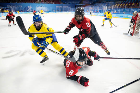 Olivia Carlsson of Sweden against Shiori Koike and Akane