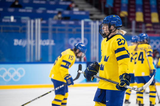 Emma Nordin of Sweden looks dejected