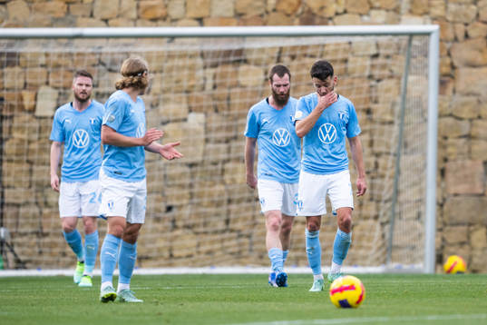 Erdal Rakip of Malmö FF looks dejected