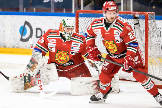 Moras målvakt Matteus Ward och Moras Axel Bergkvist