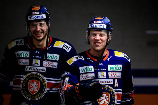 Växjös Hardy Häman Aktell och Joel Persson före