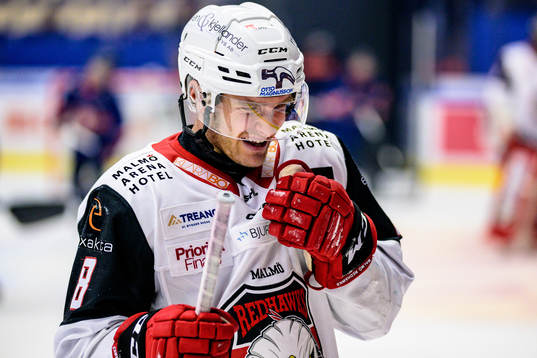 Malmö Redhawks Johan Olofsson har ont
