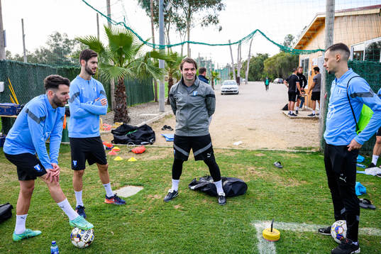 Erdal Rakip, Adi Nalic, tränare Milos Milojevic och Veljko