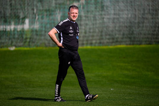 Sarpsborg 08 assisterande tränare Magnus Edlund besöker