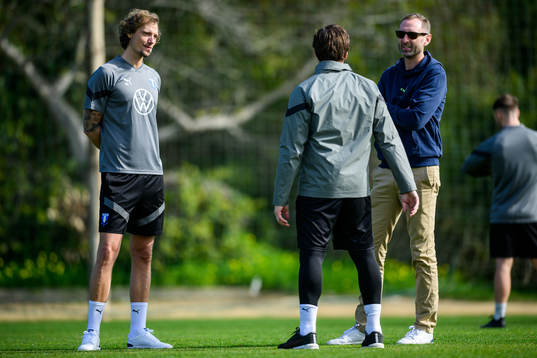 Scout Robin Asterhed, tränare Milos Milojevic och