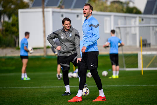 Tränare Milos Milojevic och Ola Toivonen