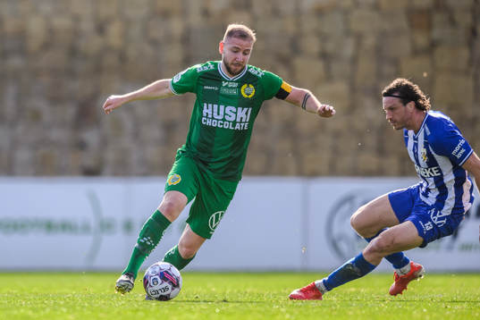 Hammarbys Darijan Bojanic och IFK Göteborgs Gustav Svensson
