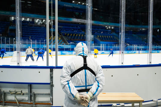 Players of the Swedish men’s national ice hockey team in