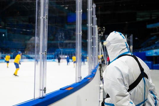 Players of the Swedish men’s national ice hockey team in