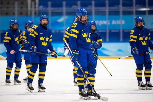 Olivia Carlsson of Sweden looks dejected